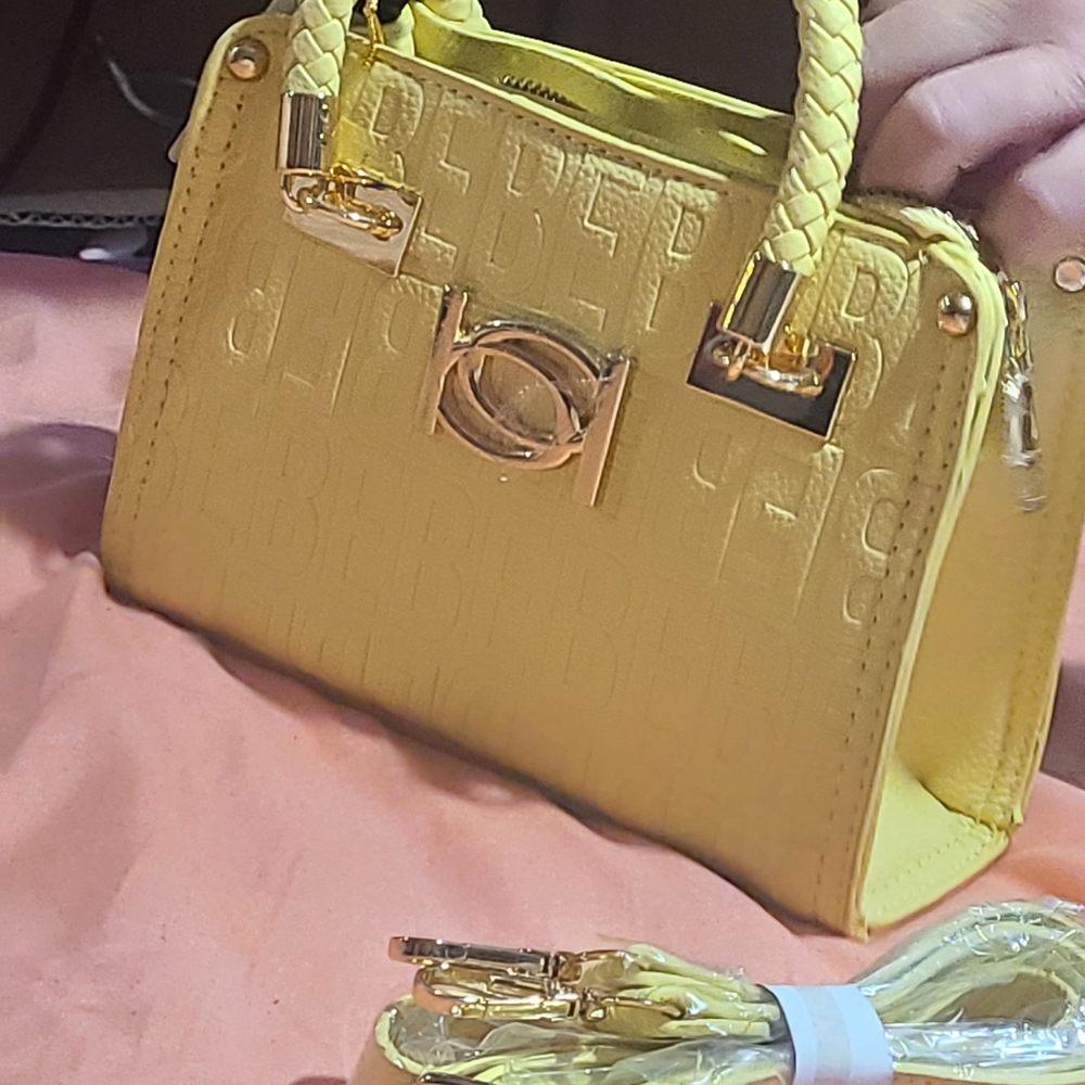 Bebe Yellow Alexandra Small Handbag - Picture 2 of 10